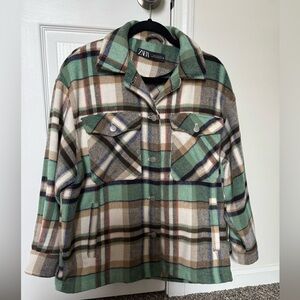 Women’s Zara Plaid Shacket Size Medium